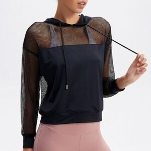 🆕 Black Mesh Hoodie